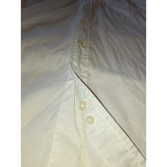 GAP white collared long sleeve button up shirt classic fit size medium blouse - Picture 7 of 14
